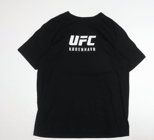 UFC Men's Black Cotton Sports Graphic T-Shirt XL