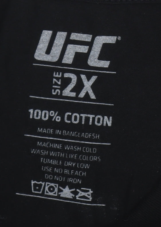 UFC Men's Black Cotton Sports Graphic T-Shirt XL