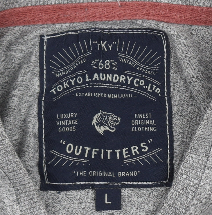 Tokyo Laundry Men's Grey T-Shirt, Size L
