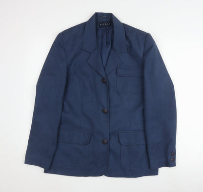 Womens UK Size 12 Alexon Regular Blue Blazer