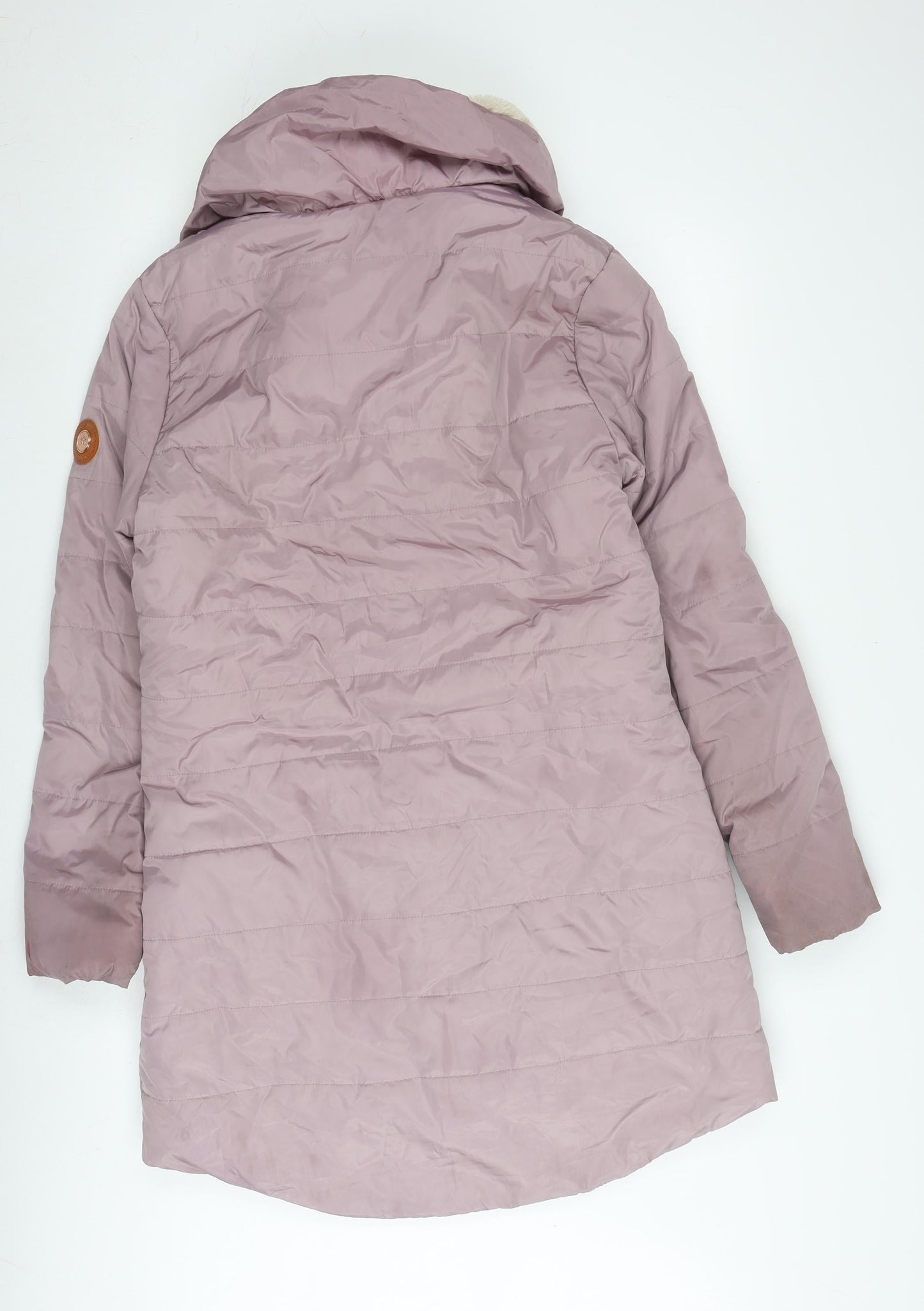 Gelert Women's Purple Puffer Jacket, Size 14, Hooded, Long Length