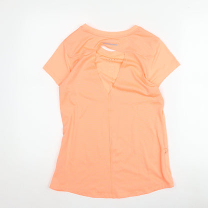 Champion Women's Orange Short Sleeve Pullover Top
