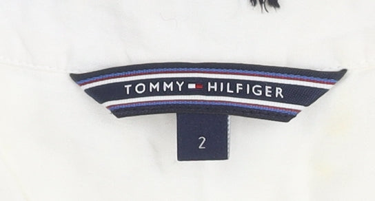 Womens UK Size 2 Tommy Hilfiger White Basic Blouse
