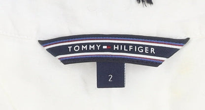 Womens UK Size 2 Tommy Hilfiger White Basic Blouse