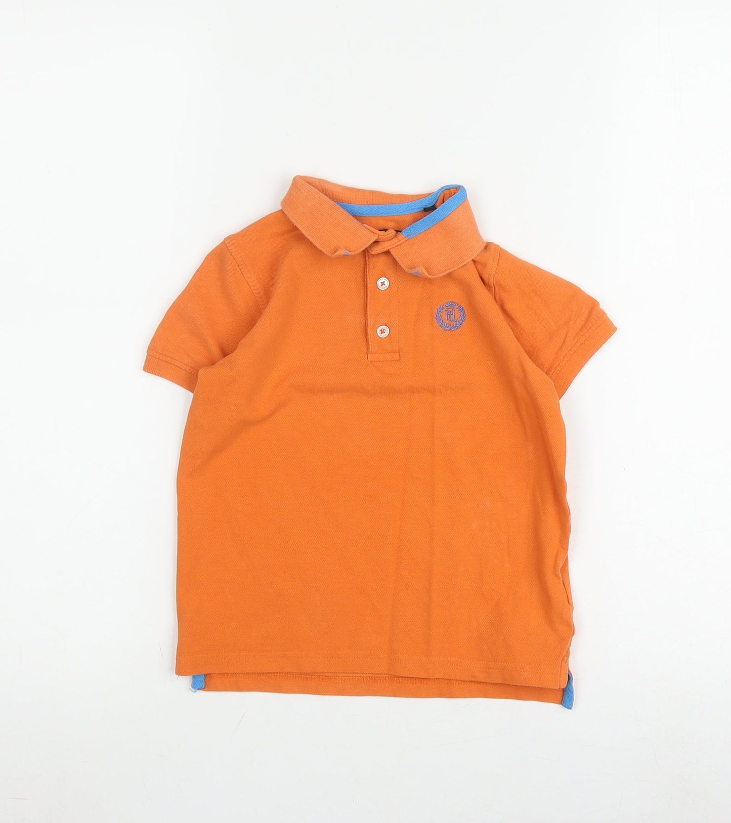 Henri Lloyd Boys Polo Shirt Orange 4-5 Years Casual Logo