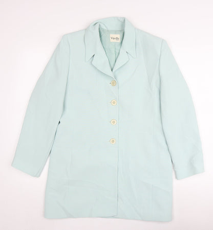 Viyella Women's Green Long Crepe Blazer - UK 8