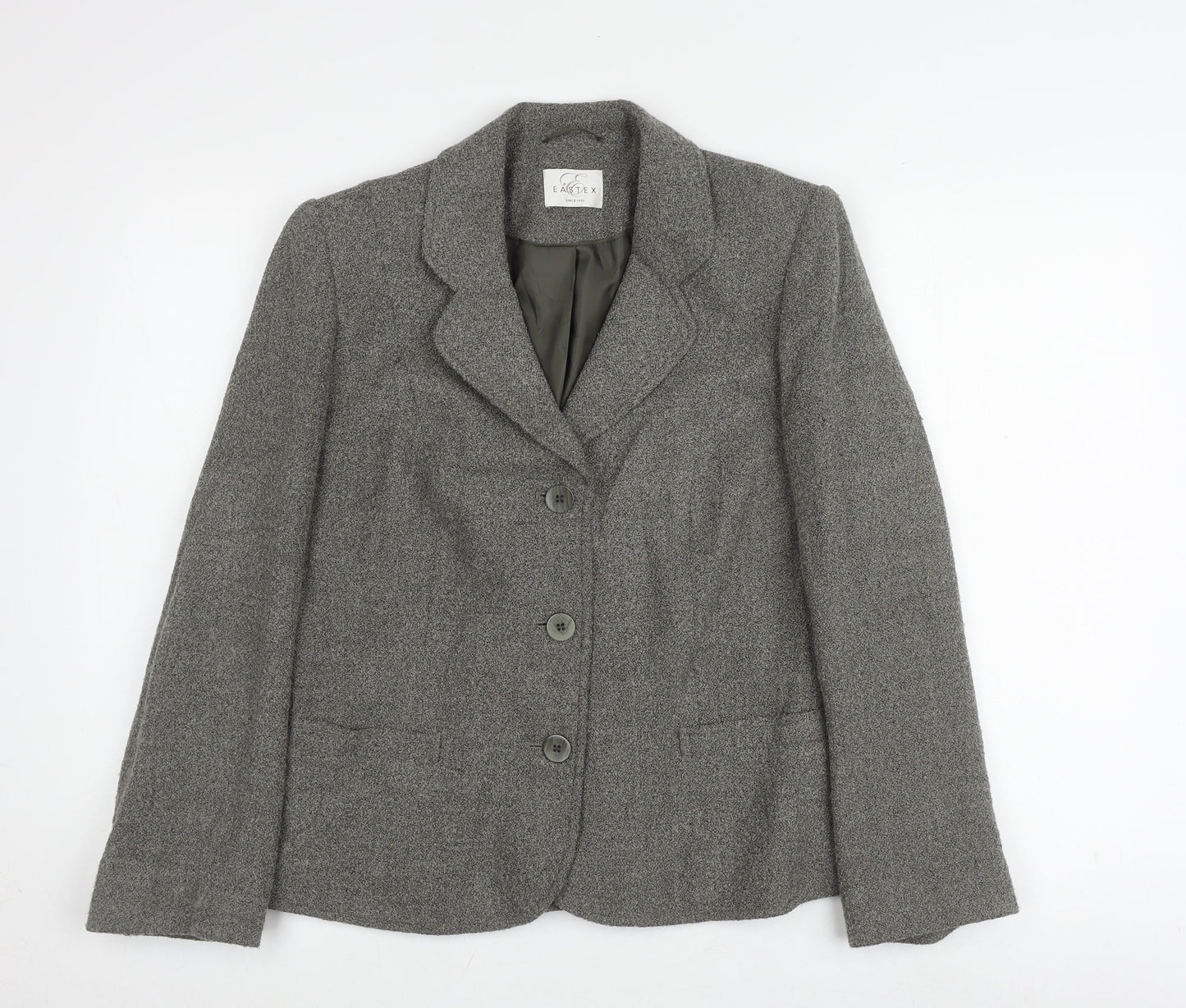 Eastex Women's Grey Tweed Suit Jacket Size 12