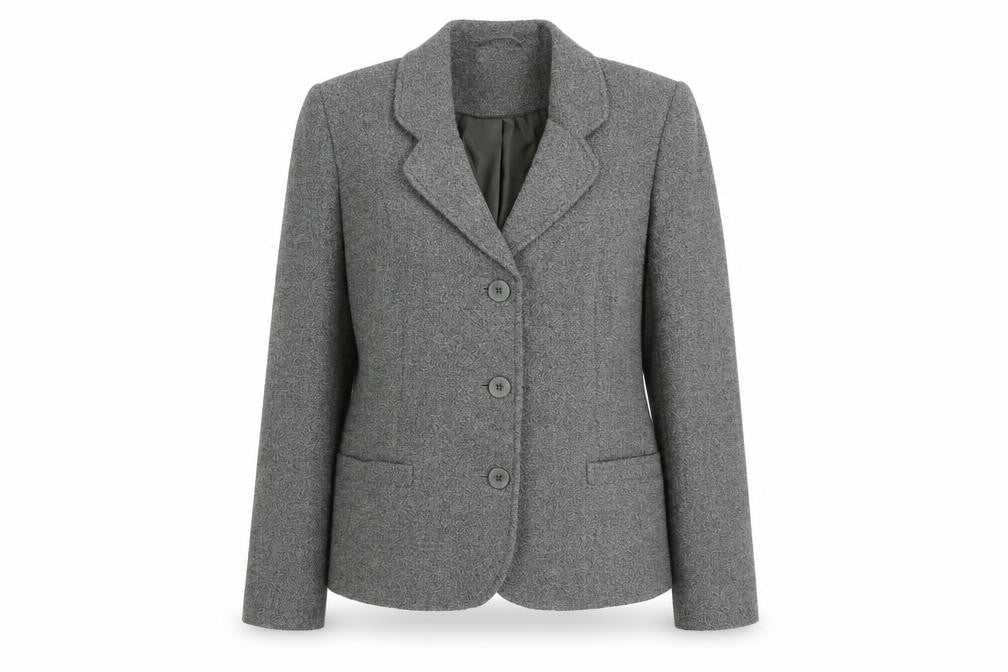 Eastex Women's Grey Tweed Suit Jacket Size 12