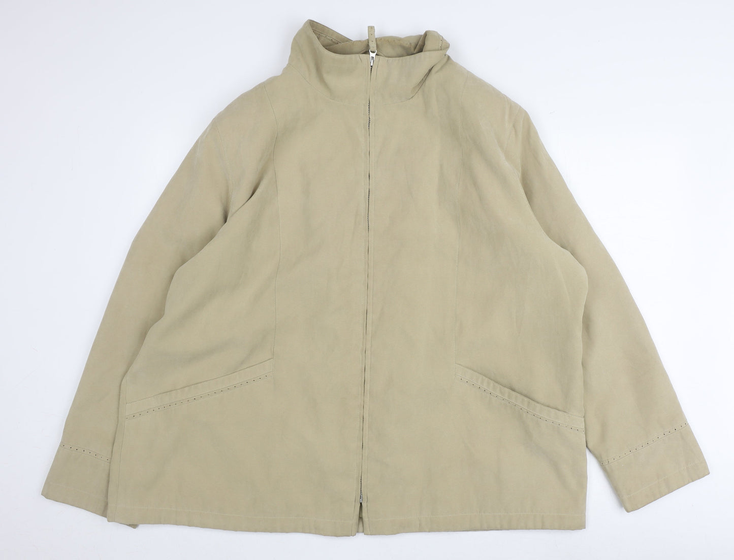 Womens UK Size 22 NuAge Beige Basic Jacket