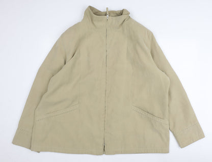Womens UK Size 22 NuAge Beige Basic Jacket