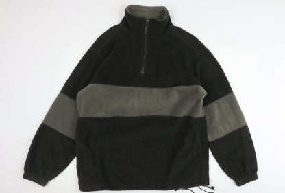 Target Men's Black M Fleece 1/4 Zip Sweatshirt