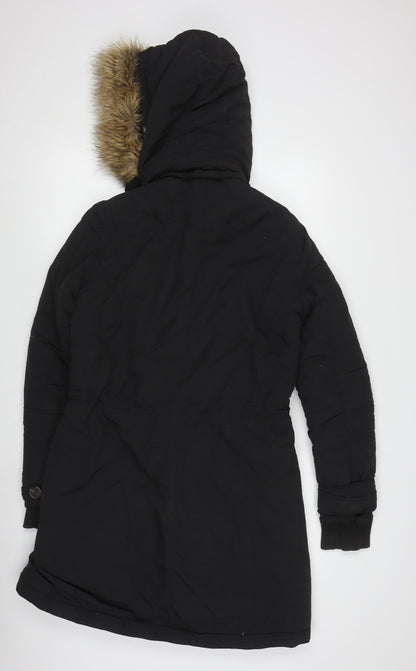 Womens UK Size M Levi's Black Parka Coat
