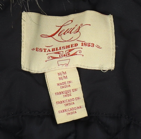 Womens UK Size M Levi's Black Parka Coat
