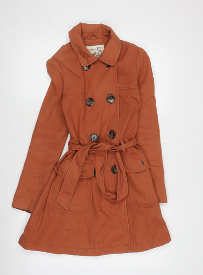 Womens UK Size 6 New Look Brown Trench Coat