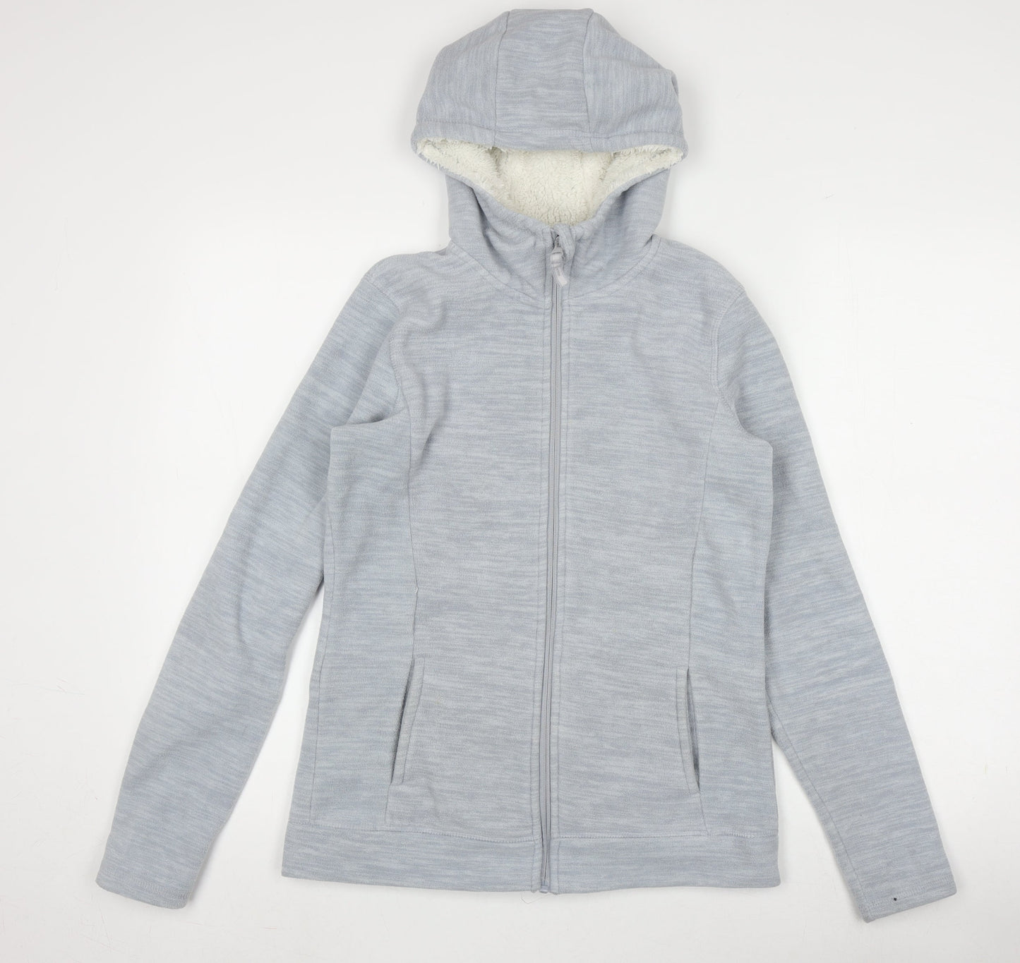 Mountain Warehouse Women's Grey Hooded Fleece Jacket Size 10