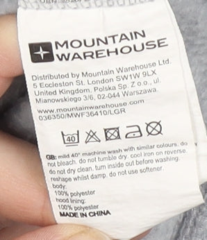 Mountain Warehouse Women's Grey Hooded Fleece Jacket Size 10