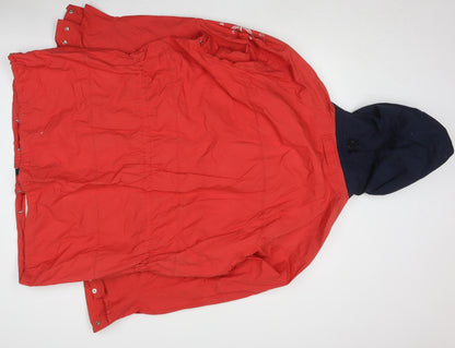 Mens UK Size L Nautica Red Rain Coat