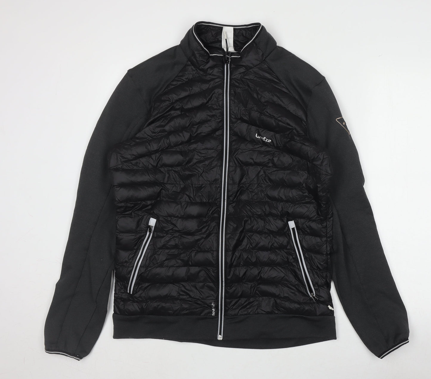 Decathlon Men's Black Basic Jacket, Size L, Gym Style