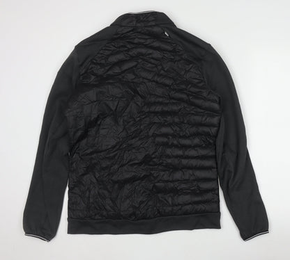 Decathlon Men's Black Basic Jacket, Size L, Gym Style