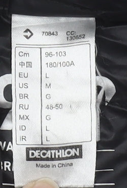 Decathlon Men's Black Basic Jacket, Size L, Gym Style