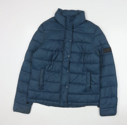 Rupert & Buckley Women's Blue Puffer Jacket Size 10
