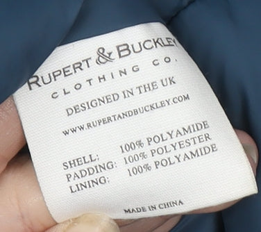 Rupert & Buckley Women's Blue Puffer Jacket Size 10