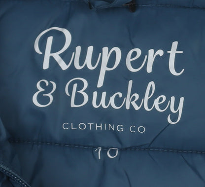 Rupert & Buckley Women's Blue Puffer Jacket Size 10