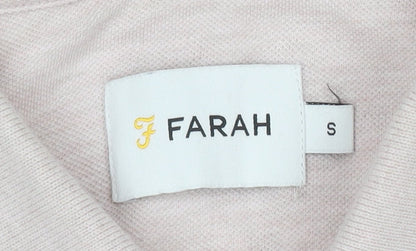 Farah Men's Pink Polo Shirt - Size S, Short Sleeve