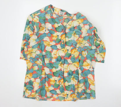 Womens UK Size 12 Viyella Multicoloured Tunic Blouse