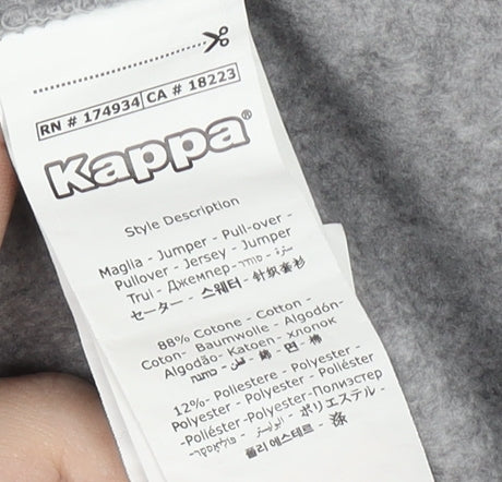 Mens UK Size XL Kappa Grey Pullover Sweatshirt