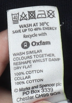 North Coast Men's Black 2XL Henley Jumper, Cotton