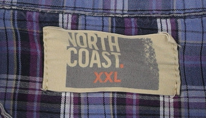 North Coast Men's Black 2XL Henley Jumper, Cotton