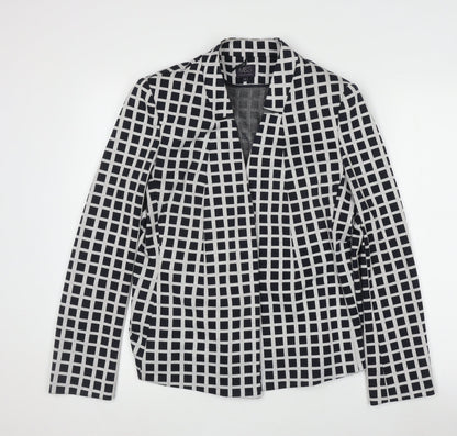 Marks and Spencer Women's Blazer, Size 14, Black Check