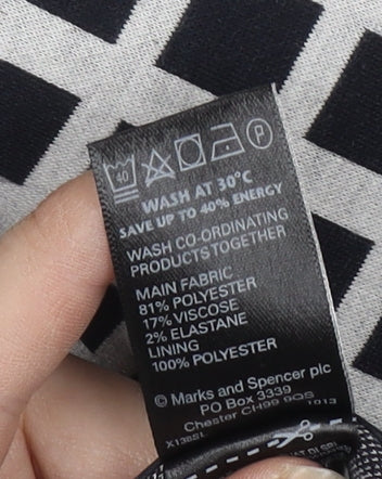 Marks and Spencer Women's Blazer, Size 14, Black Check