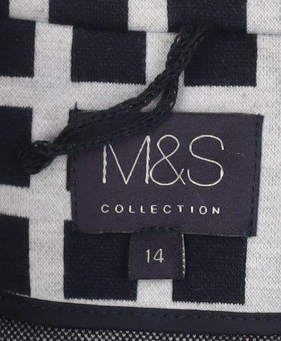 Marks and Spencer Women's Blazer, Size 14, Black Check