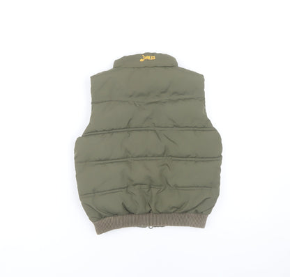 Joules Boys Green Bodywarmer 6-7 Years Lined Pockets