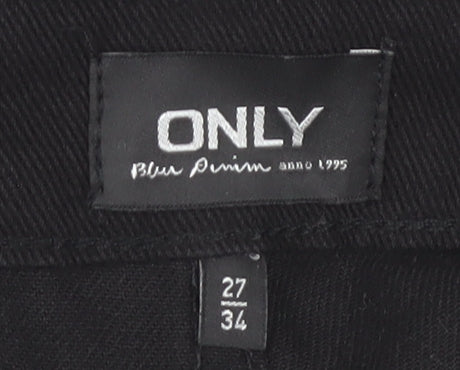 ONLY Women's Black Straight Jeans - Size 27