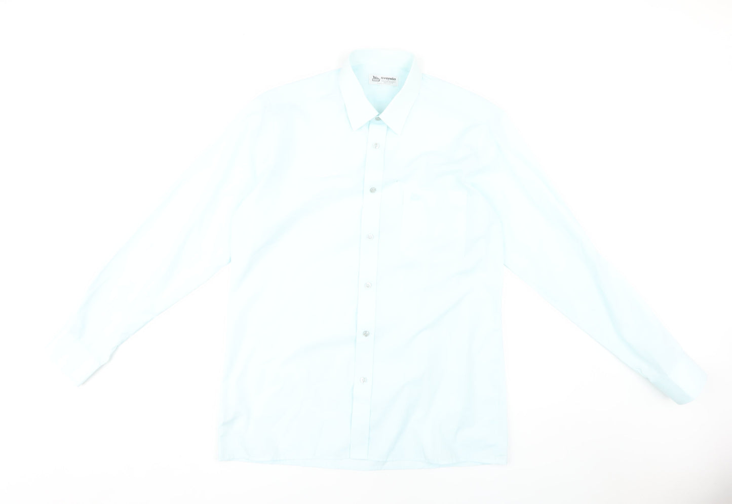 Svenda Men's Blue Dress Shirt - 15.5, Regular Fit