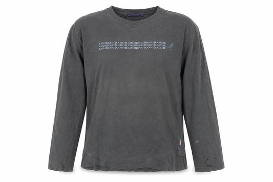 Front view of Kangol unisex black cotton long sleeve tee m