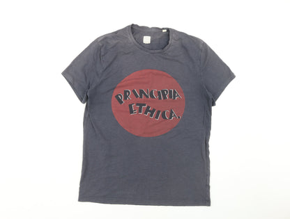 Jack Wills Men's Blue Graphic Print T-Shirt Size S