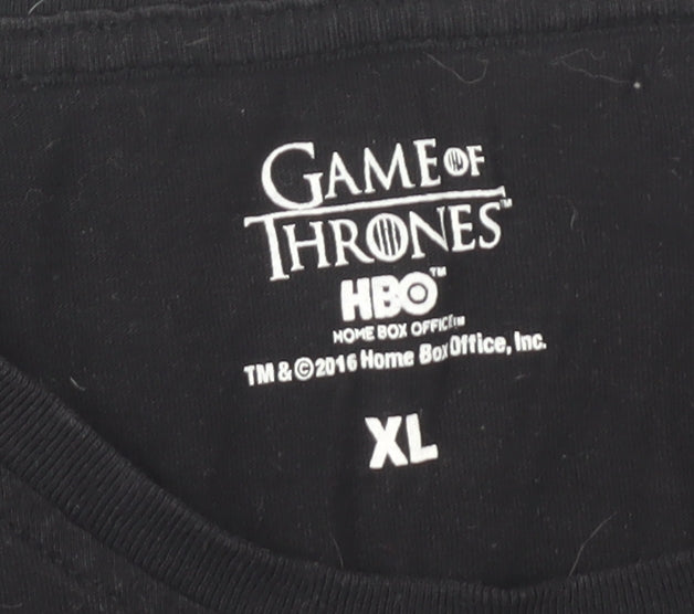 Mens UK Size XL Game Of Thrones Black  T-Shirt