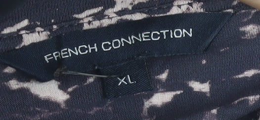 Womens UK Size XL French Connection Blue Basic T-Shirt
