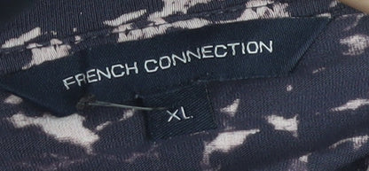 Womens UK Size XL French Connection Blue Basic T-Shirt