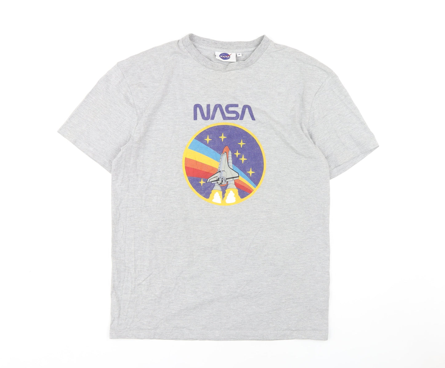 NASA Men’s Grey Space Graphic Medium T-Shirt