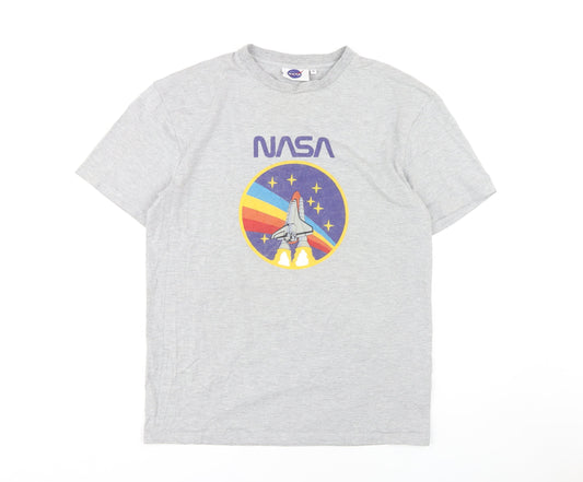 NASA Men’s Grey Space Graphic Medium T-Shirt