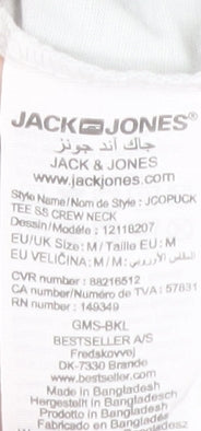 Jack & Jones Men's White Crew Neck T-Shirt - M