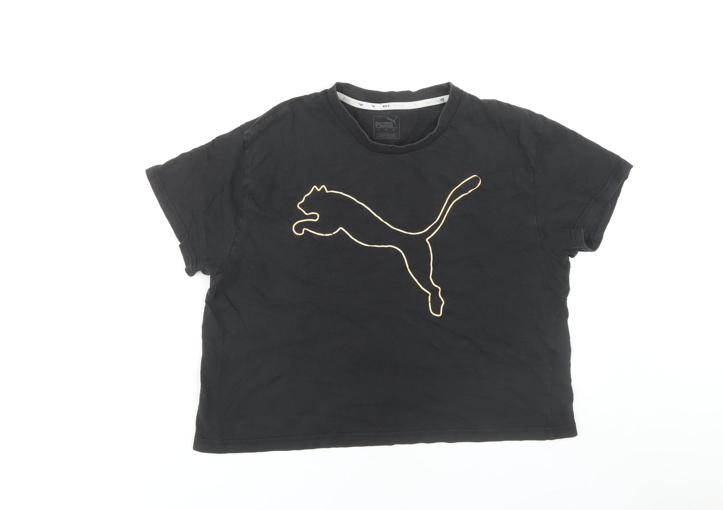 Unisex Adults UK Size L PUMA Black  T-Shirt