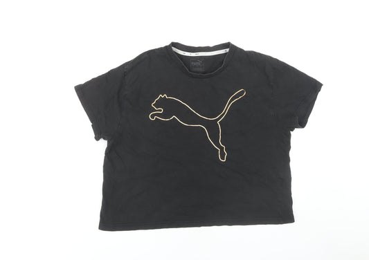 Unisex Adults UK Size L PUMA Black  T-Shirt