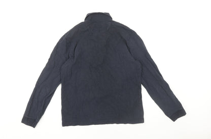 Farah Blue Men's S Long Sleeve Polo Shirt