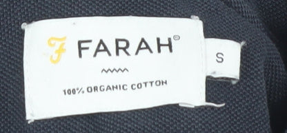 Farah Blue Men's S Long Sleeve Polo Shirt